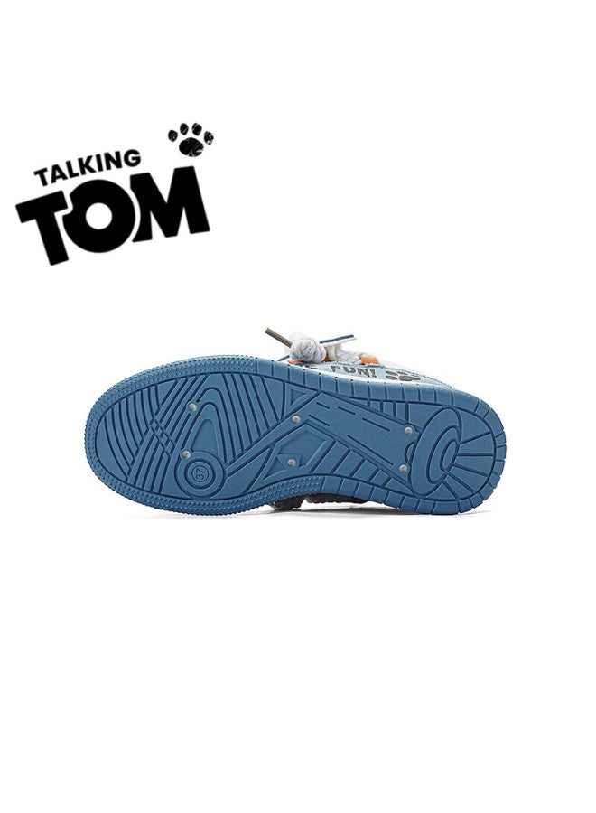 Talking Tom Canvas Shoes For Men And Women, Stylish Casual Versatile Couple Sneakers, Qixi Gift Trendy Shoes, Chasing Wind Navy Blue, Size 43 - Image 5