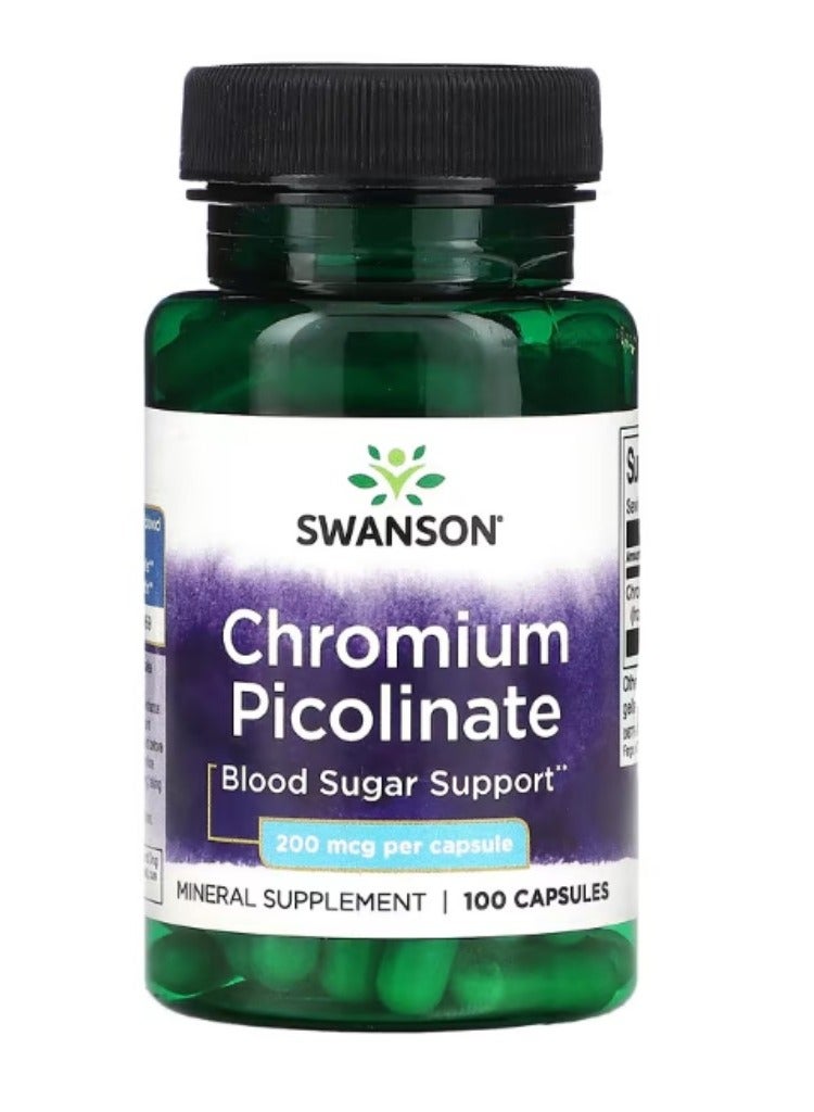 سوانسون بيكولينات الكروم، 200 مكجم، 100 كبسولة