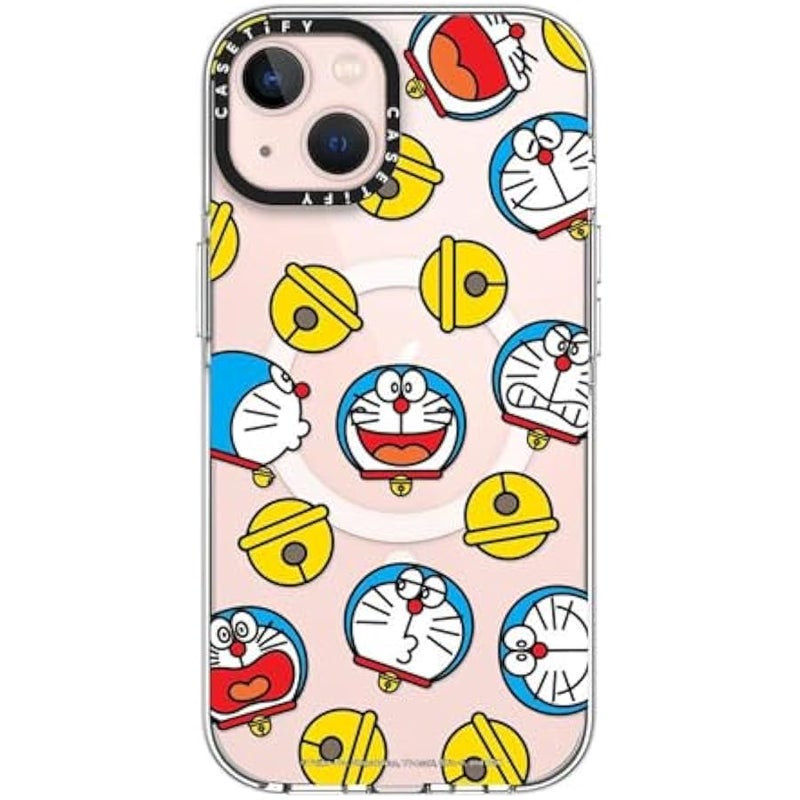 Casetify Clear iPhone 13 Case 【Doraemon Co-Lab/Not Yellowing / 6.6ft Drop Protection/Compatible with Magsafe】 - Doraemon Icon - Clear - Image 1