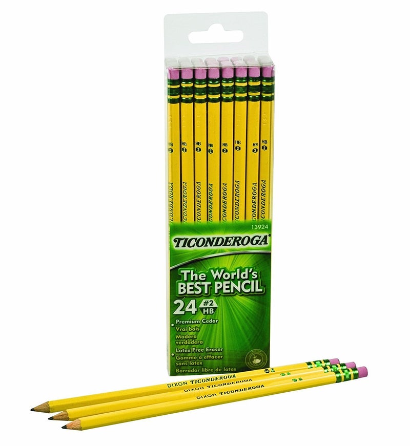 Ticonderoga #2 Pencils, Wood-Cased, 6 24-Count Hang-Tab Boxes, Total 144 Pencils, Yellow (13924) (13924N) - Image 3