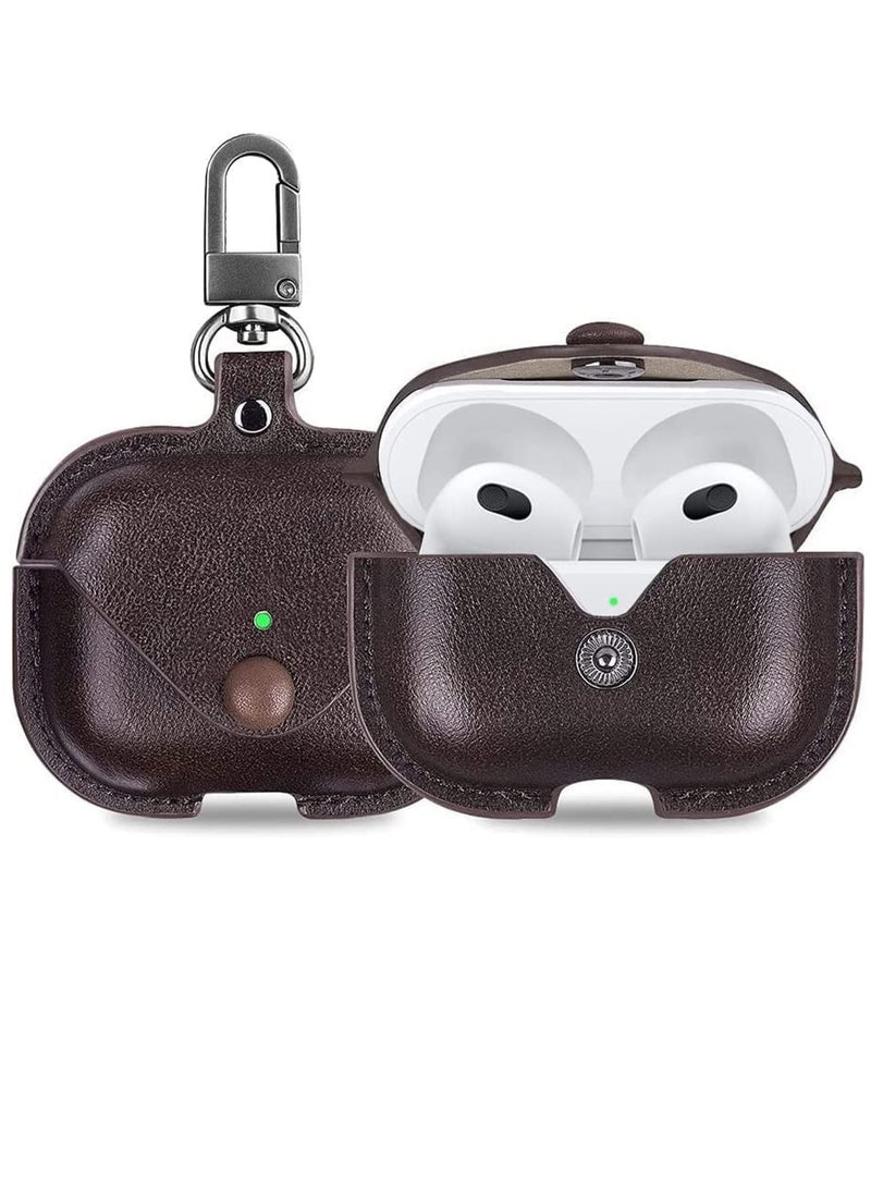 For AirPods Pro 2 Case Leather, Airpods Pro Leather Case Cover with Keychain Airpods Strap Compatible with Apple Airpods Pro 2nd Generation 2022 - Image 1