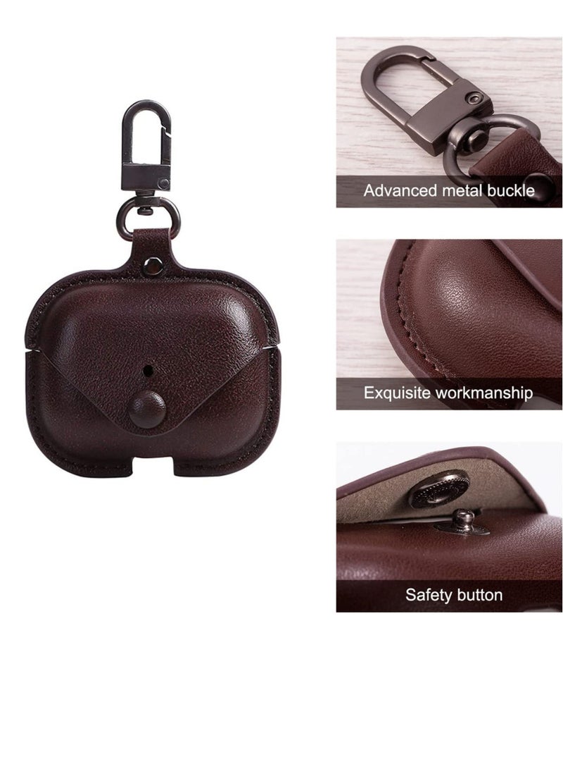 For AirPods Pro 2 Case Leather, Airpods Pro Leather Case Cover with Keychain Airpods Strap Compatible with Apple Airpods Pro 2nd Generation 2022 - Image 4