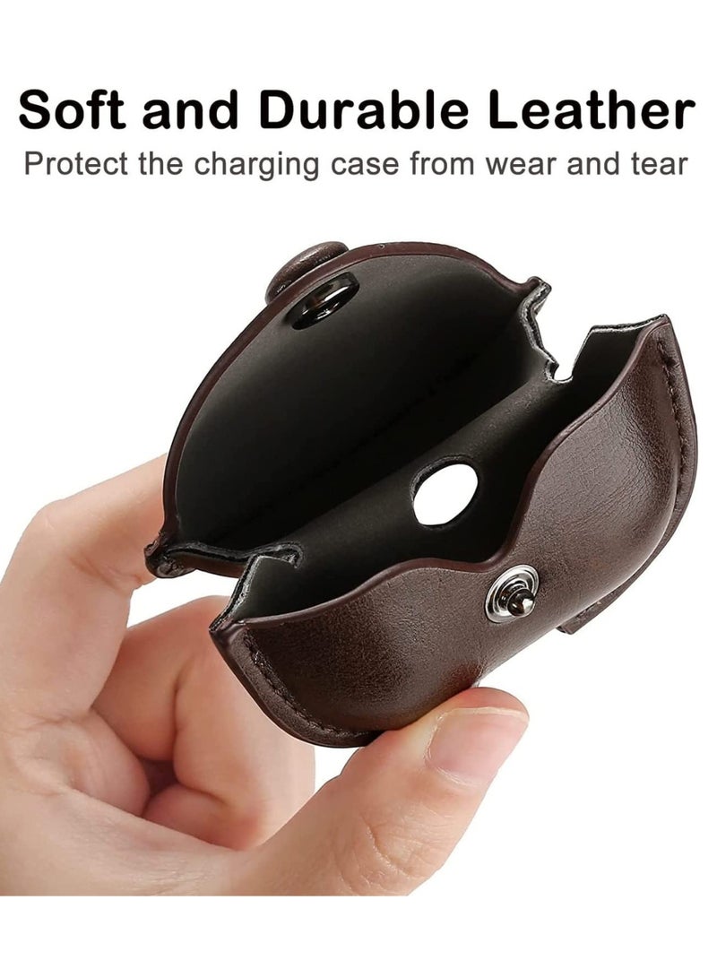 For AirPods Pro 2 Case Leather, Airpods Pro Leather Case Cover with Keychain Airpods Strap Compatible with Apple Airpods Pro 2nd Generation 2022 - Image 2