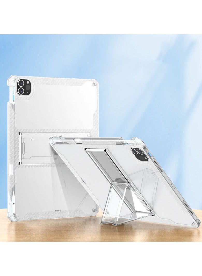 عام غطاء آيباد برو 12.9 إنش 2024 مع حامل قلم - كفر شفاف هجين لآيباد برو 12.9 إنش، يدعم التشغيل/الإيقاف التلقائي - Image 5