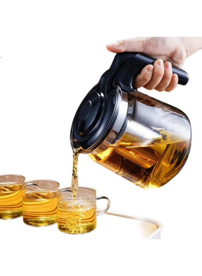 Tianxi Glass Tea Pot Thickened Heat-resistant Large Capacity Tea Bar Machine Glass Liner Filter Tea Pot - Image 3