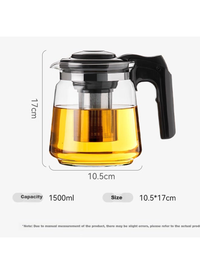 Tianxi Glass Tea Pot Thickened Heat-resistant Large Capacity Tea Bar Machine Glass Liner Filter Tea Pot - Image 1