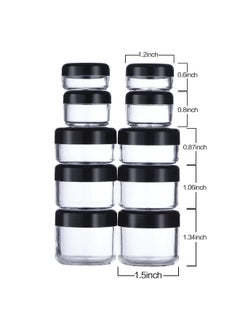 10 Pieces Empty Clear Plastic Makeup Sample Containers With 2 Pieces Mini Spatula 3/5 / 10/15 / 20 Gram Size Cosmetic Pot Jars With Screw Cap Lids - pzsku/Z13AB972B580E556EA859Z/45/_/1734437966/564ae1fb-e159-4b4a-9ef7-8d5b27da61ea