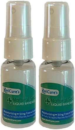 KeriCures Natural Seal Invisible Liquid Bandage 2 Pack Soothe Seal and Protect Small cuts scrapes rashes and More  NO Harsh Chemicals  Sting Free  Moisturizing Spray on Bandage - Image 1
