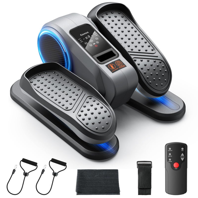 Gonex Under Desk Elliptical Machine Electric Seated Pedal Leg Exerciser Quiet Portable Fitness Exercise Equipment While Sitting with Remote for Seniors, 16 Adjustable Speeds Fully Assembled - Image 1