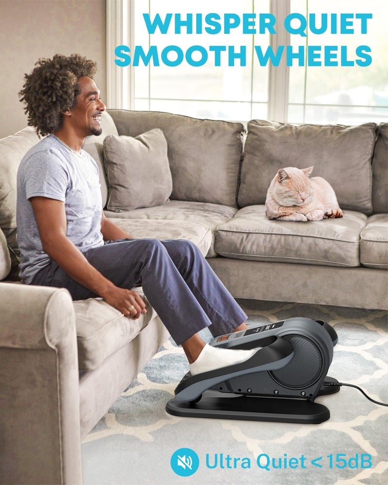 Gonex Under Desk Elliptical Machine Electric Seated Pedal Leg Exerciser Quiet Portable Fitness Exercise Equipment While Sitting with Remote for Seniors, 16 Adjustable Speeds Fully Assembled - Image 5