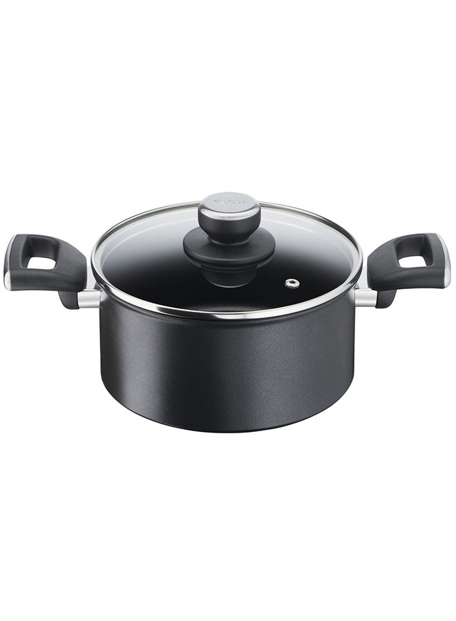 Tefal Unlimited All Hobs + Induction, Ultra Resistant Non-Stick Thermo-Signal Stewpot With Glass Lid, 2.9L. Black - Image 1