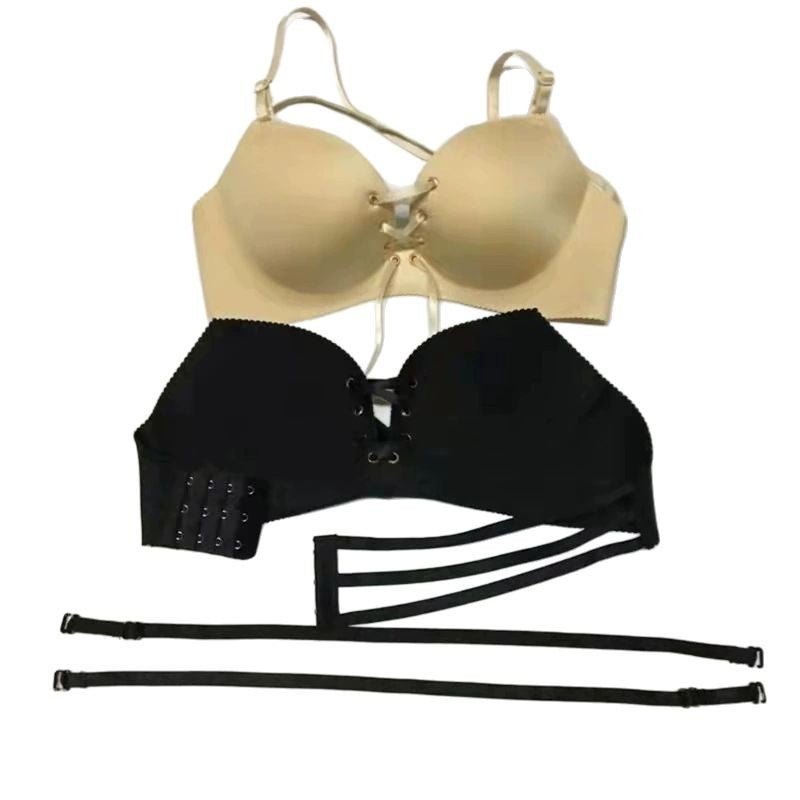 Seamless Backless Push-Up Bra, Cross-Back Shapewear - Image 5
