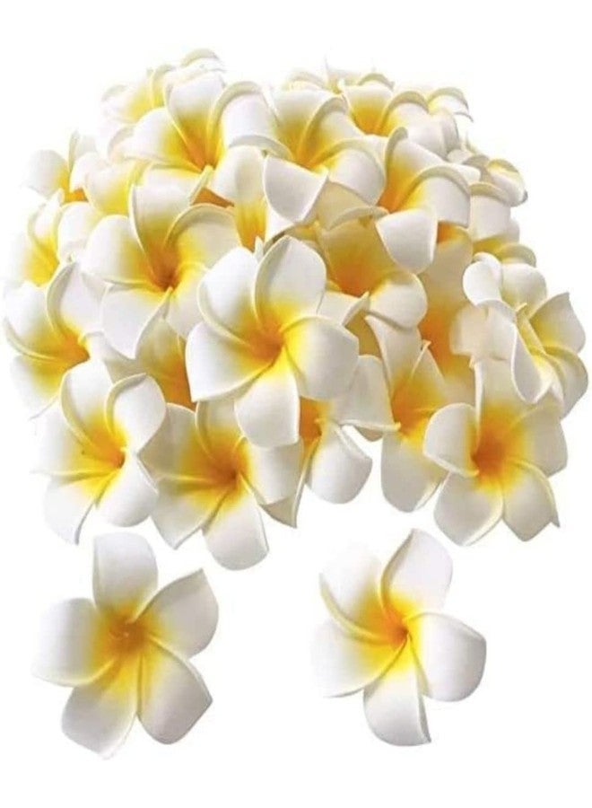VRB Dec™ Artificial gBig Foam Hawaaii Fake Foam Water Floating Flowers for Pooja Thali, Festival and Events, Home, Table, Badroom, Pooja Room, Diwali Decoration (12, White) - Image 1