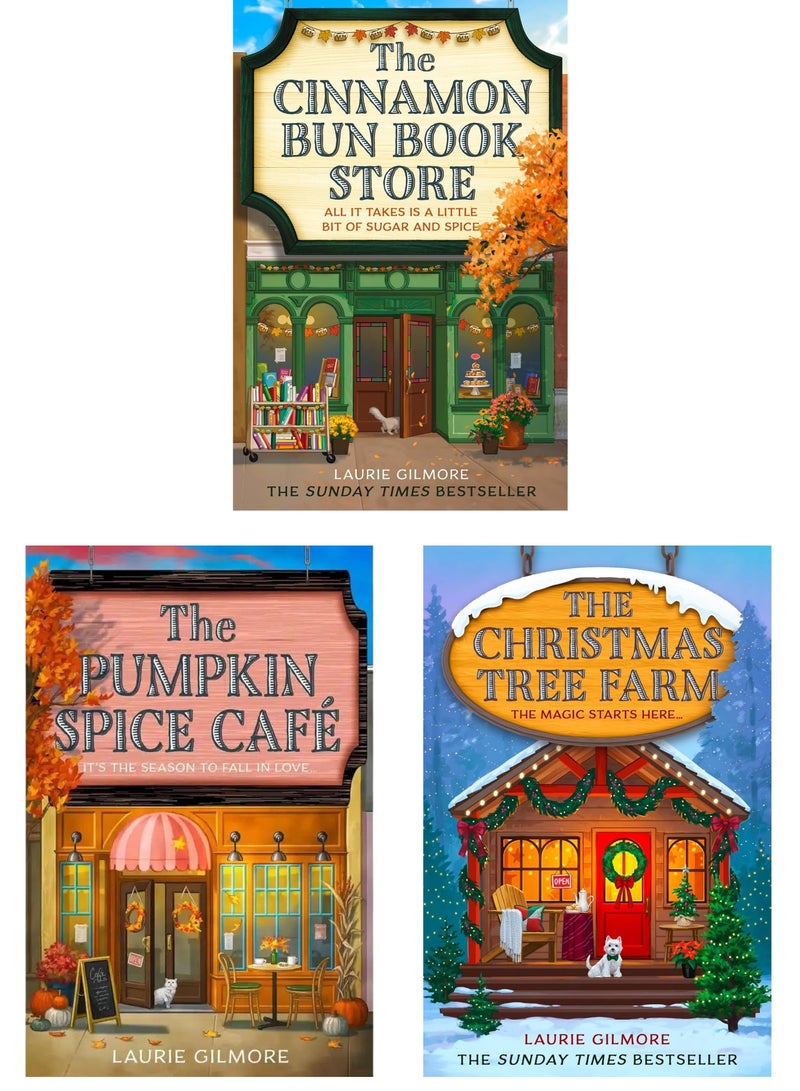 Dream Harbor Series 3 Books Collection Set By Laurie Gilmore (The Christmas Tree Farm, The Cinnamon Bun Book Store and The Pumpkin Spice Café) - Image 2