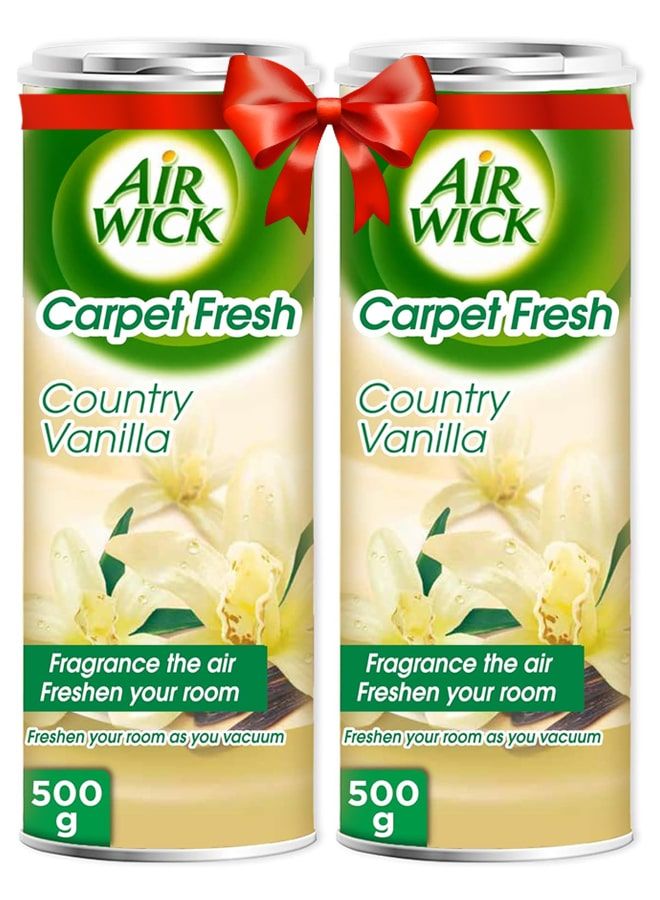 Air Wick Carpet Fresh Powder, Country Vanilla Scent, 2x500g - Image 1