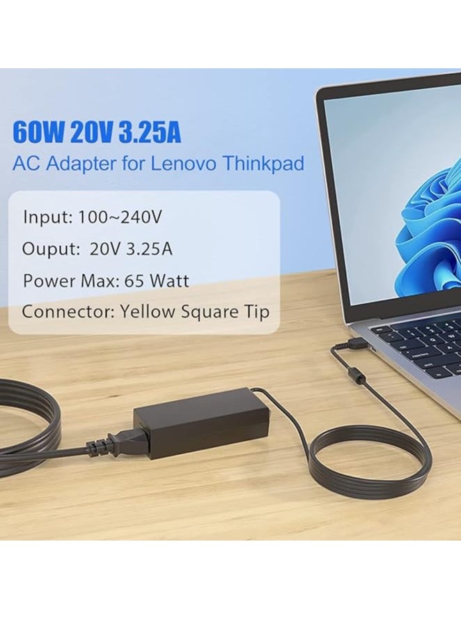 Terabyte 65W 20V 3.25A AC Adapter for Lenovo Z40 Z50 Z50-70 Z50-75 G40 G50 G50-70 G50-80 Thinkpad L440 L460 L470 T440 T450 T460 T470 T540 T560 X230 X240 X250 Power Cord - Image 2