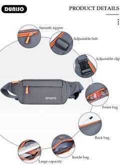 DUNISO Waist Pack for Men Women, Crossbody Waist Bag Pack Belt Bag for Travel Walking Running Hiking Cycling, Pouch Hip Bum Bag Chest Bag with Adjustable Strap For Gym Fitness Workout Travel Work Commuting  - Image 3