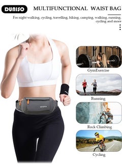 DUNISO Waist Pack for Men Women, Crossbody Waist Bag Pack Belt Bag for Travel Walking Running Hiking Cycling, Pouch Hip Bum Bag Chest Bag with Adjustable Strap For Gym Fitness Workout Travel Work Commuting  - Image 2