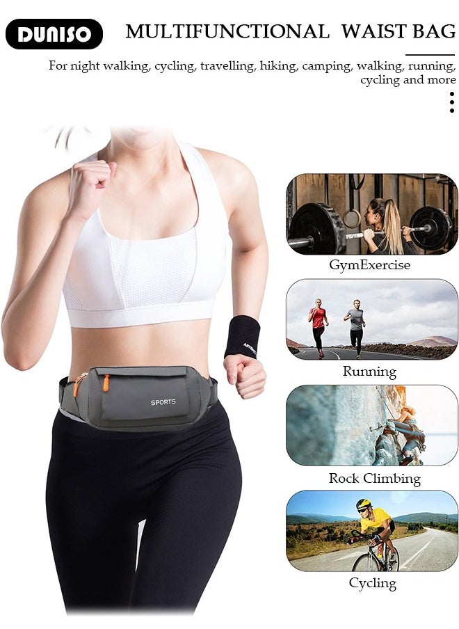 DUNISO Waist Pack for Men Women, Crossbody Waist Bag Pack Belt Bag for Travel Walking Running Hiking Cycling, Pouch Hip Bum Bag Chest Bag with Adjustable Strap For Gym Fitness Workout Travel Work Commuting  - Image 2