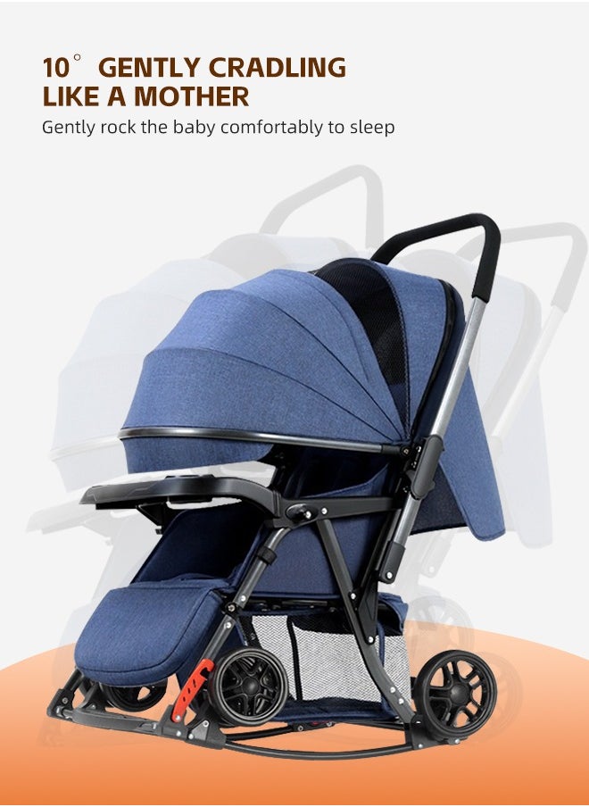 Soft Touch 3 In 1 Baby Stroller Car Seat Combo Set Foldable Toddler Stroller with 5 Point Harness Baby Carrier Pushchair For Newborn Kids  - Image 5