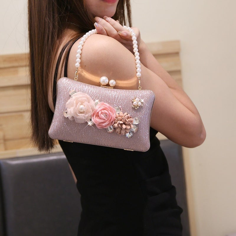 New Cute Flower Bag Fashion Pillow Bag Socialite Banquet Bag Dress Bag Wedding Beauty Skirt Matching Practical Lady - Image 2