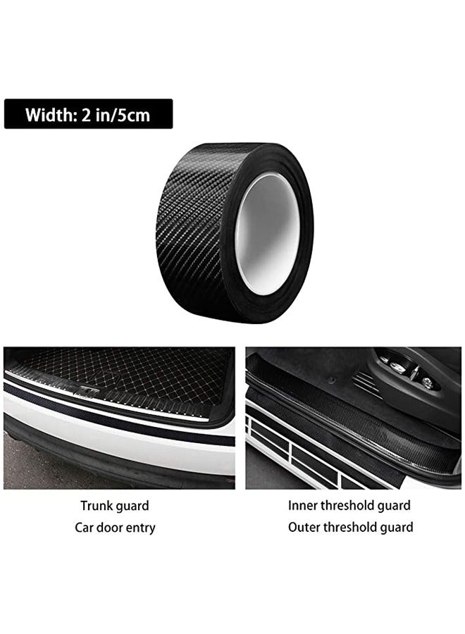 Generic 5cmx10M Car Door Sill Protector Car Door Guard Bumper Protector Sticker Anti Scratch Carbon Fiber - Image 2