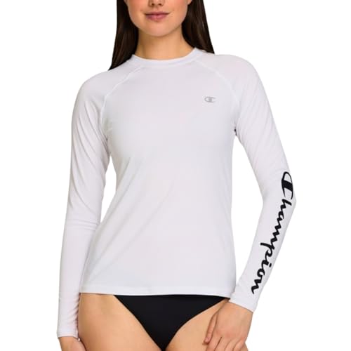 Champion Rash Guard for Women, Womens Rash Guard Long Sleeve Shirts, Rashguard Swim Shirt Women UPF 50+ SPF & UV Protection White - Image 1