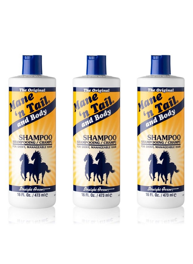 Mane 'n Tail Ane 'N Tail Original Formula For Thicker Fuller Stronger Hair 16 Oz (3 Pack Shampoo)  - Image 1