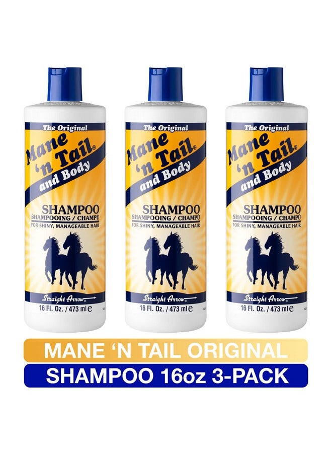 Mane 'n Tail Ane 'N Tail Original Formula For Thicker Fuller Stronger Hair 16 Oz (3 Pack Shampoo)  - Image 4