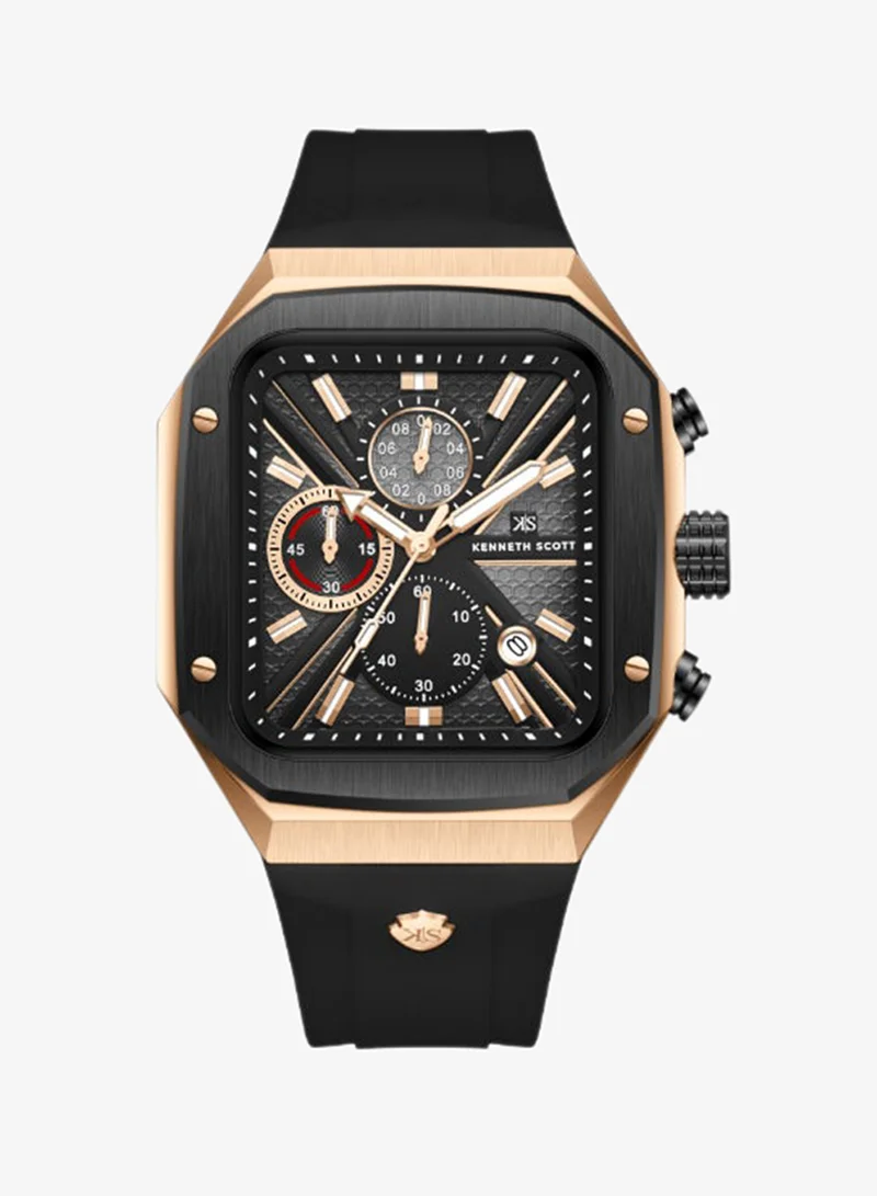 كينيث سكوت Men's Silicone Chronograph  Watch K26104-KSBB - 44 mm