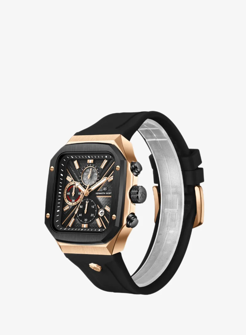 كينيث سكوت Men's Silicone Chronograph  Watch K26104-KSBB - 44 mm
