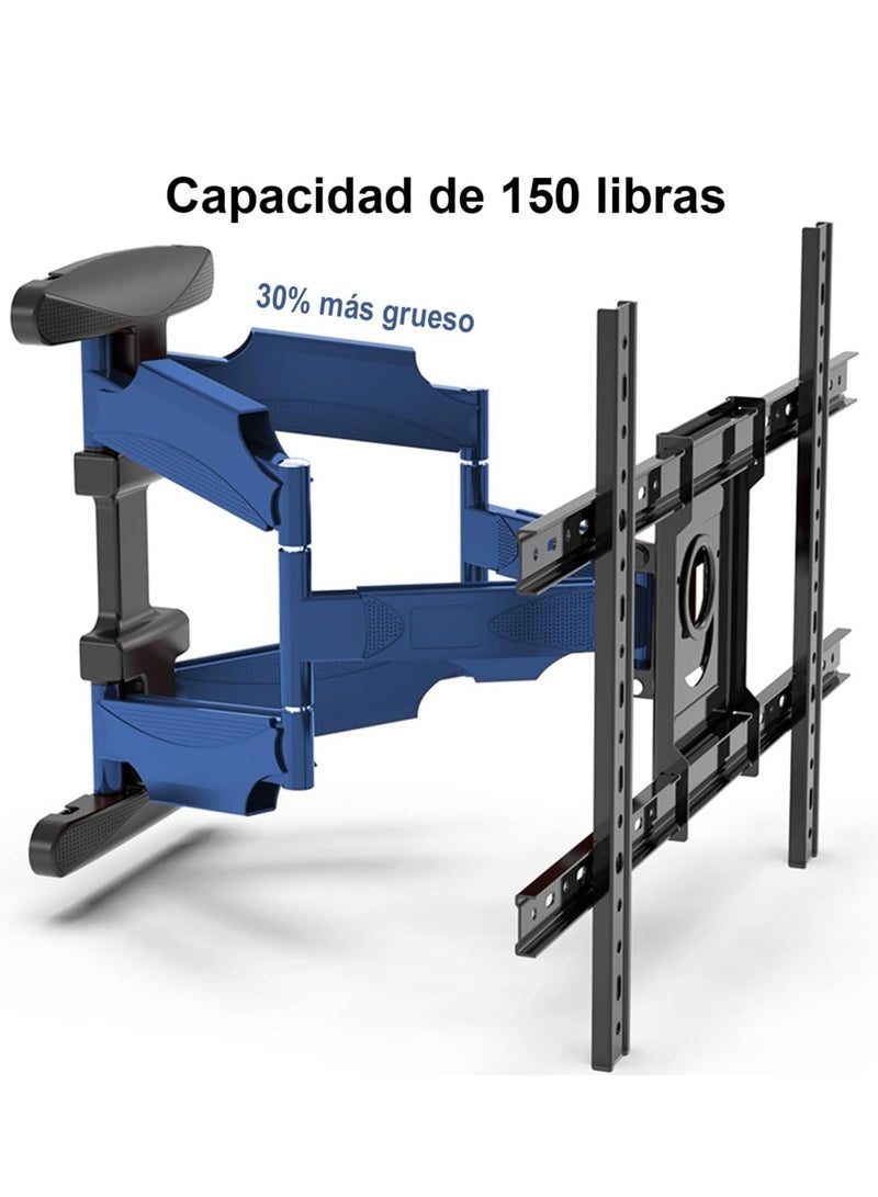 TV Wall Bracket for 55-85 inch Screens, Rotary/Tilt TV Base with Articulated Double Arms, TV Wall Mount for LED Screen/4K TV, Max Vesa 600x400 mm, Supports up to 68.2 kg - Image 2