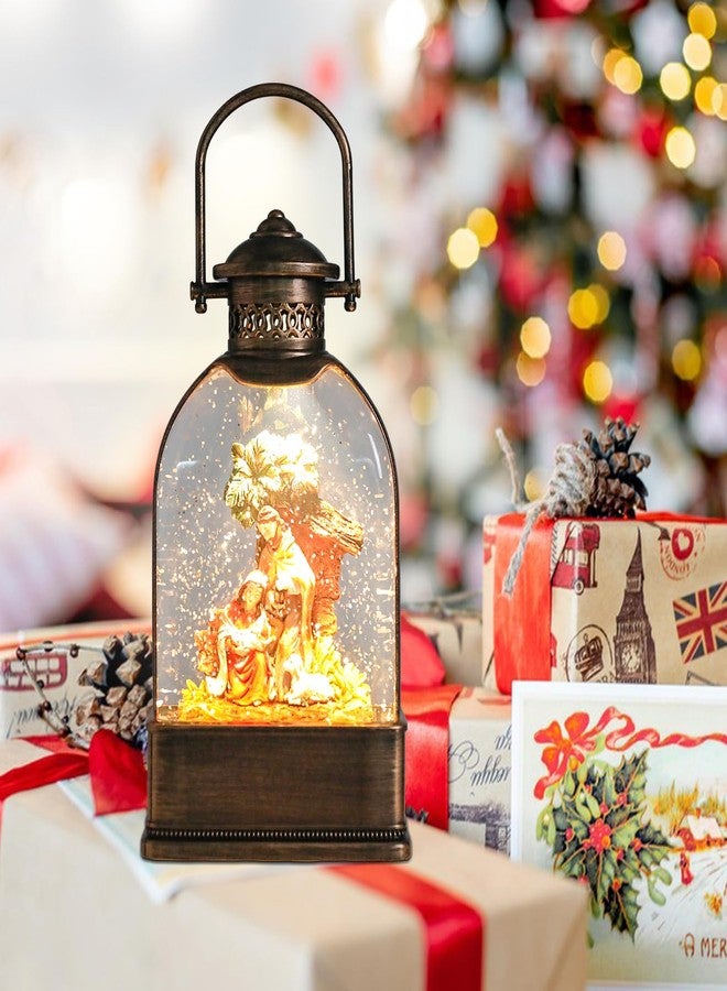 Taman Christmas Nativity Snow Globe, Musical Swirling Glitter Snowflakes Lighted Christmas Decorations Tabletop Home Décor - Image 5