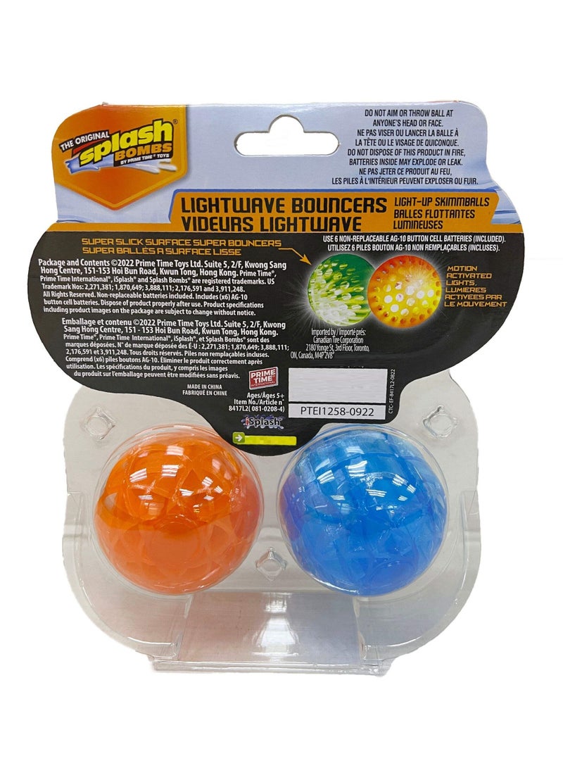 SPLASH BOMBS Lightwave Bouncers Light Up Skimm Balls Assorted Colors - Image 5