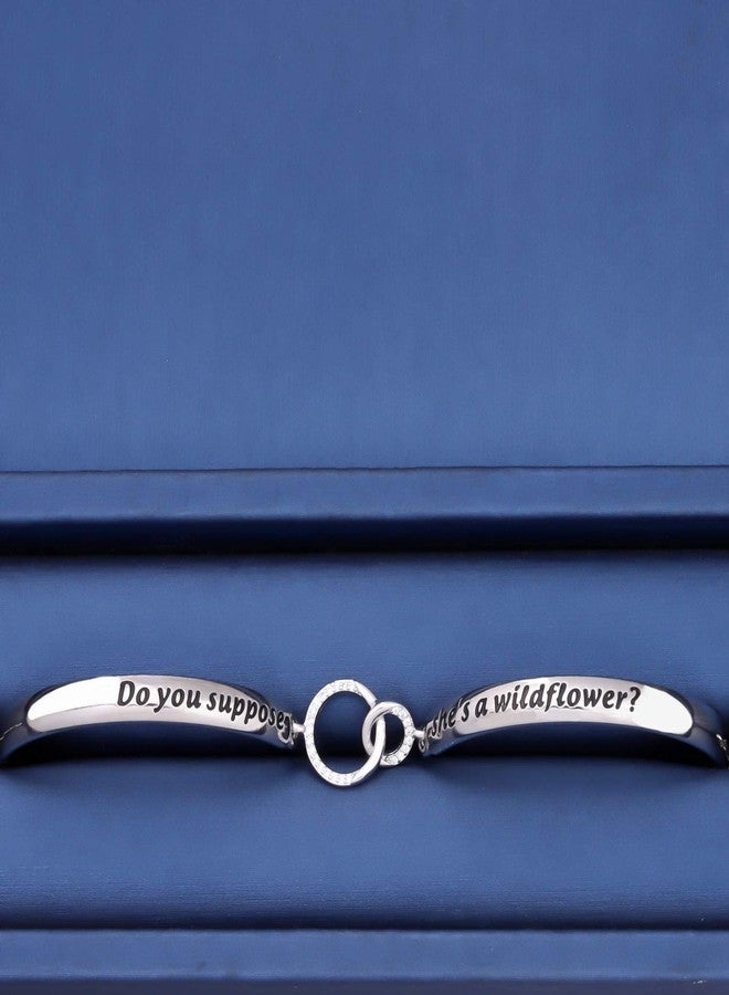 MYOSPARK In Wonder Land Inspired Quote Gift Do You Suppose She's A Wildflower Bracelet Encouragement Gift For Friend (wildflower RB-S) - Image 3