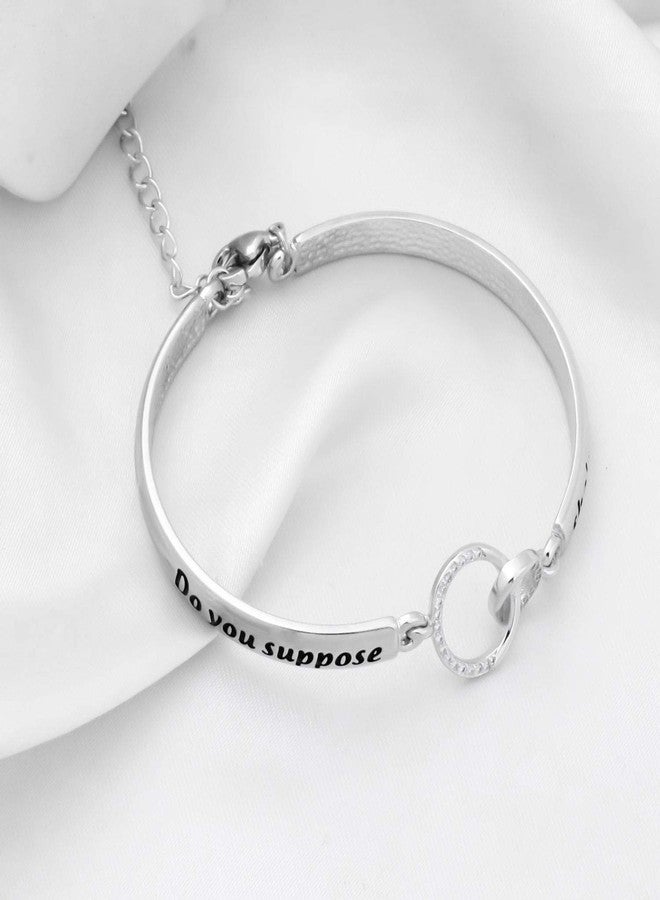 MYOSPARK In Wonder Land Inspired Quote Gift Do You Suppose She's A Wildflower Bracelet Encouragement Gift For Friend (wildflower RB-S) - Image 2