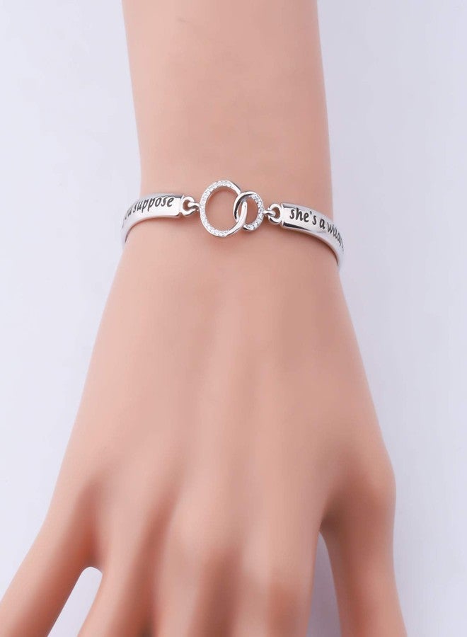 MYOSPARK In Wonder Land Inspired Quote Gift Do You Suppose She's A Wildflower Bracelet Encouragement Gift For Friend (wildflower RB-S) - Image 5