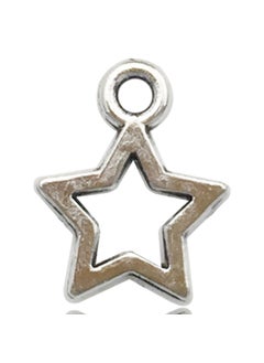 Vintage Diy Handmade Alloy Jewelry Accessories Star Hollow Out Pentagram Meteor Necklace Earrings Pendant Hanging Ornament 6915-pentagram 9×12mm-0.4g
