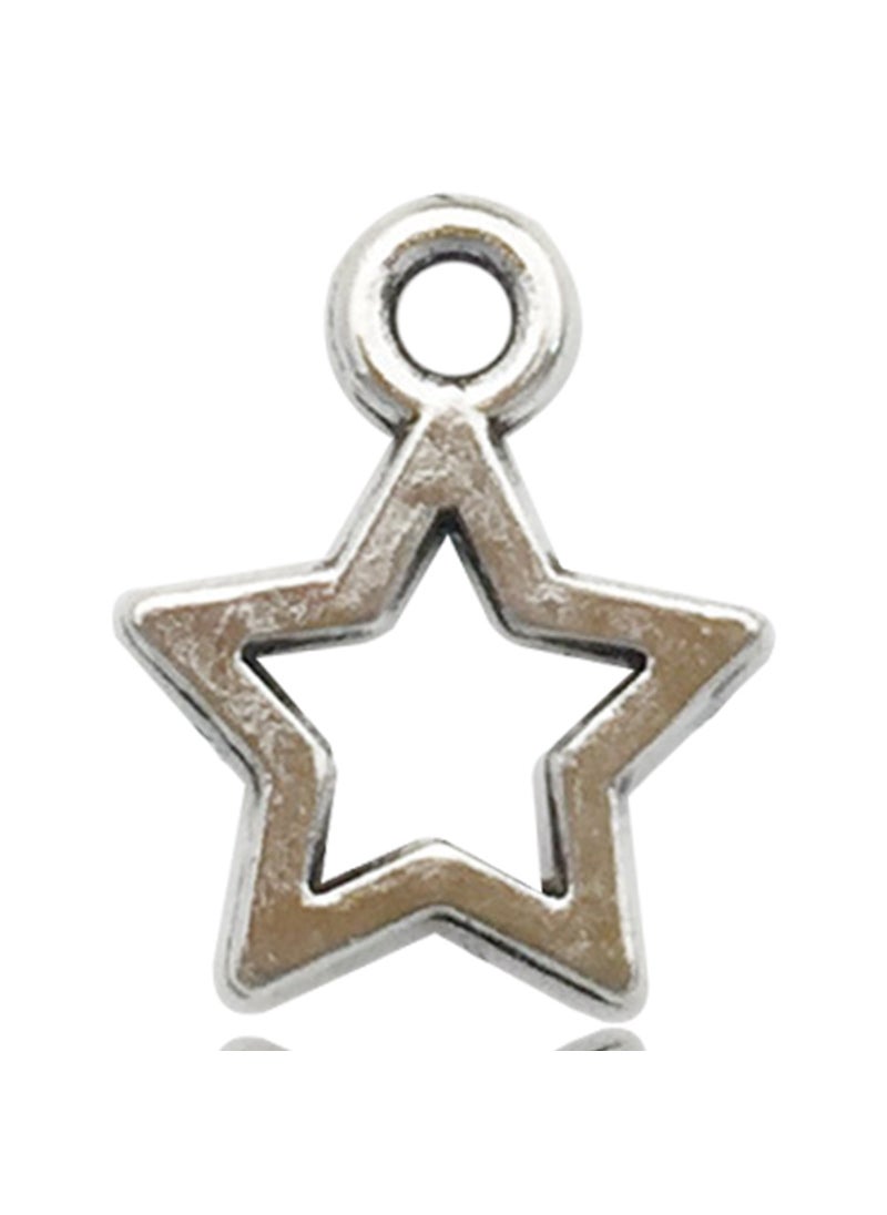 Generic - Vintage Diy Handmade Alloy Jewelry Accessories Star Hollow Out Pentagram Meteor Necklace Earrings Pendant Hanging Ornament 6915-pentagram 9×12mm-0.4g - Image 1