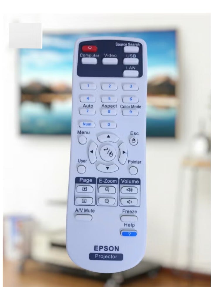 Universal Remote Control for Projector – Compatible with All Projector Models (Home Cinema, PowerLite, EB, EX, VS, BrightLink, EMP Series) – Easy-to-Use, No Programming Required, Long-Range, Durable Control for Projector Settings - Image 1