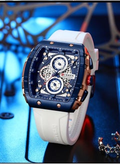 CURREN CURREN 8442M Men Quartz Sport Watch Silicone Strap Alloy Case Fashion Multifunction Wristwatch Abrastion Resistant glass 3ATM Luminous Display Chronograph Calendar Date Watches  - Image 2