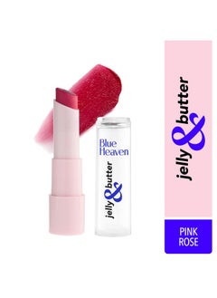 Blue Heaven Jelly & Butter Lip Balm Infused With Jojoba Oil, Shea Butter + Vitamin E, Smoothens Dry & Chapped Lips, Fades Pigmentation, Soften & Smoothes Plums Lips, Pink Rose, 3G  - Image 2