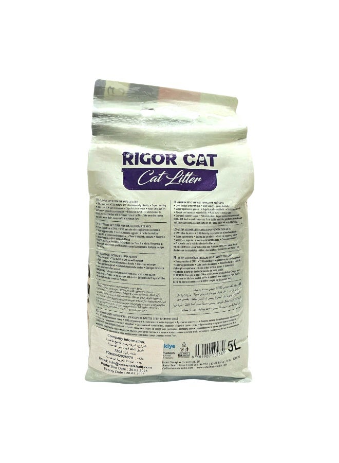 ريجور رمل قطط 5لتر  برائحة صابون مارسيليا ثلاثي الفاعلية - Image 5