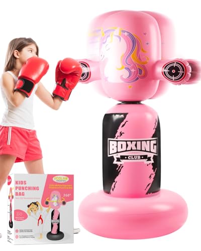 VCOLAN Punching Bag for Kids48inch Kids Punching BagNew Upgraded 360Rotating Inflatable Boxing Bag Toy for Girls Christmas Birthday Gift for Kids Age 36 - Image 1