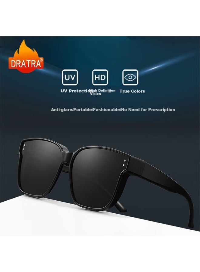 Dratra Sunglasses Clip-On For Men And Women, Compatible With Prescription Glasses, For Driving, Fishing, And Sun Protection - Image 4