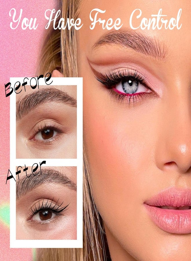 BERSHNOR False Eyelashes Self Adhesive Lash Clusters Spiky Cat Eye Volume Pre-Glued Eyelash Clusters Wispy Lashes - Image 3
