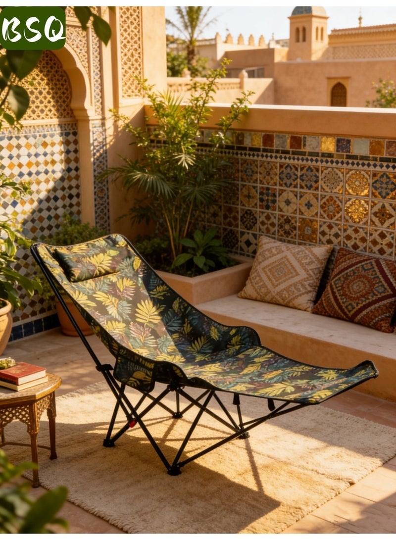 بي إس كيو كرسي تخييم محمول للاستخدام الخارجي | كرسي استرخاء | زاوية قابلة للتعديل بثلاثة أوضاع | كرسي تخييم خفيف الوزن قابل للطي، سعة تحميل 200 كجم، كرسي شاطئ مبطن بمسند ظهر عالٍ ومساند للذراعين وحقيبة حمل محمولة، مثالي لقيلولة المكتب، الصيد، الفناء، التخييم، ليالي مشاهدة الأفلام، ومشاهدة الفعاليات الرياضية. - Image 4