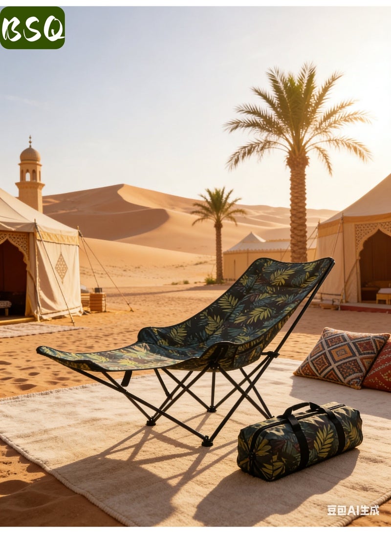 BSQ Outdoor portable camping chair | reclining chair | three-position adjustable angle | lightweight folding camping chair, 200 kg load capacity, high-back padded beach chair with armrests and portable carrying case, Ideal for Office Naps, Fishing, Patio, Camping, Movie Nights, and Sports Viewing. - Image 3