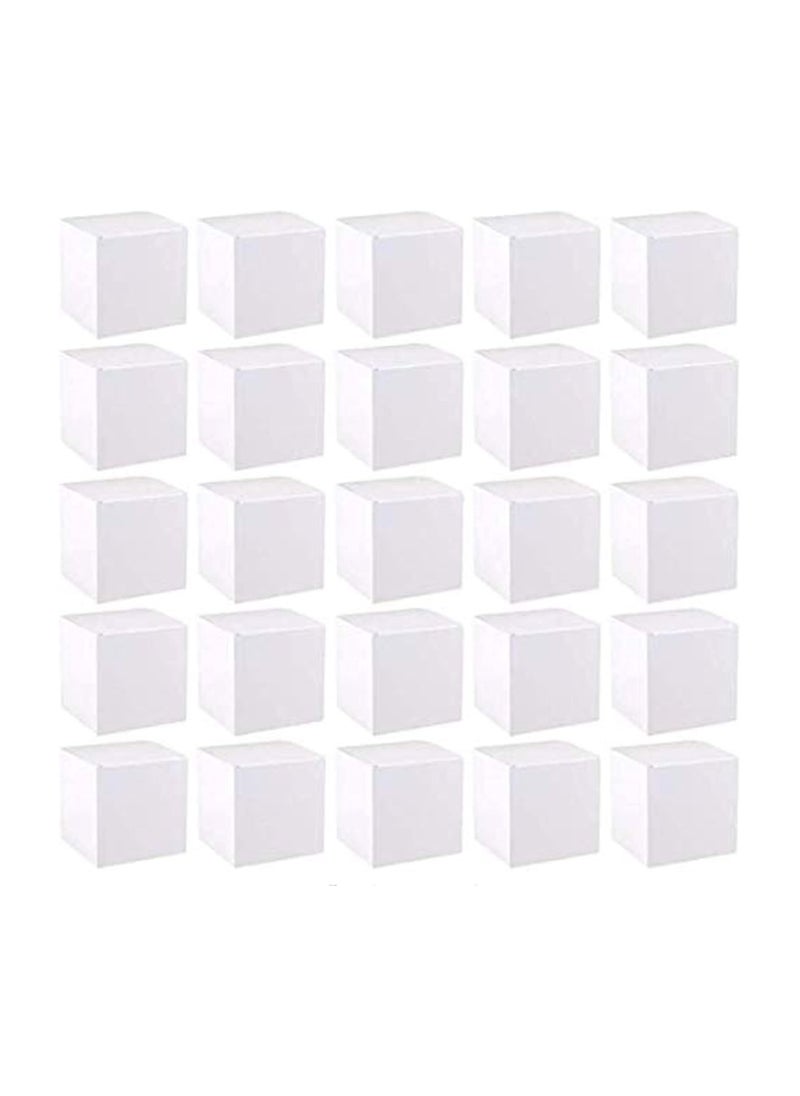 PRINTSHOP4ME 30pcs White Paper Gift Packaging Boxes–Party Favor Boxes For Cupcakes,Mugs And Treats–Gift Boxes For Weddings,Birthdays,Baby Showers And Special Events  - Image 1
