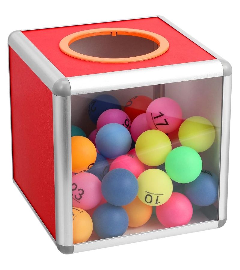 Transparent 7.87 Inch Square Lottery Box For Raffle Ball Game Voting Aluminum Alloy - Image 1
